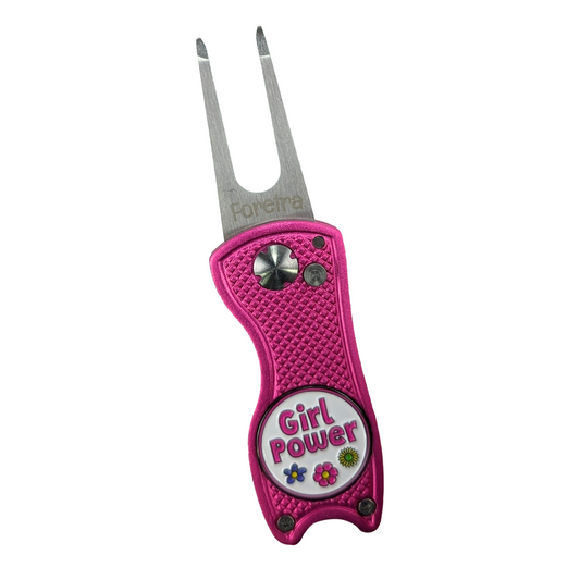Girl Power - 3 in 1 Golf Multitool (Divot Tool, Ball Marker, Club Holder)