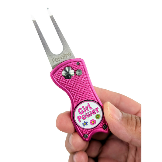 Girl Power - 3 in 1 Golf Multitool (Divot Tool, Ball Marker, Club Holder)