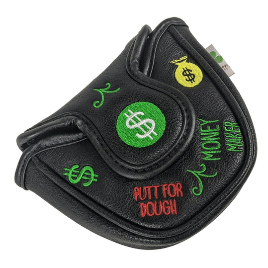Putt for Dough - Money Maker - Mallet Putter Head Cover (Black)