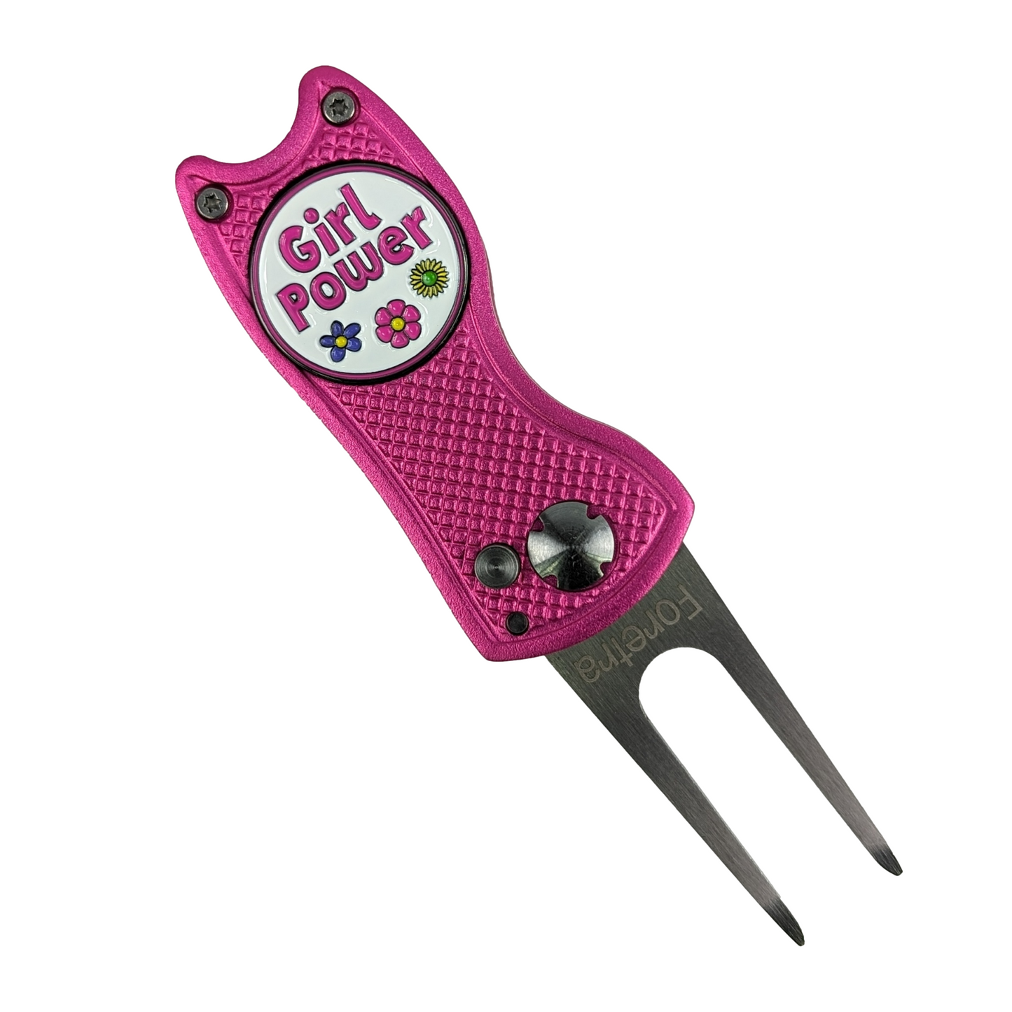 Girl Power - 3 in 1 Golf Multitool (Divot Tool, Ball Marker, Club Holder)