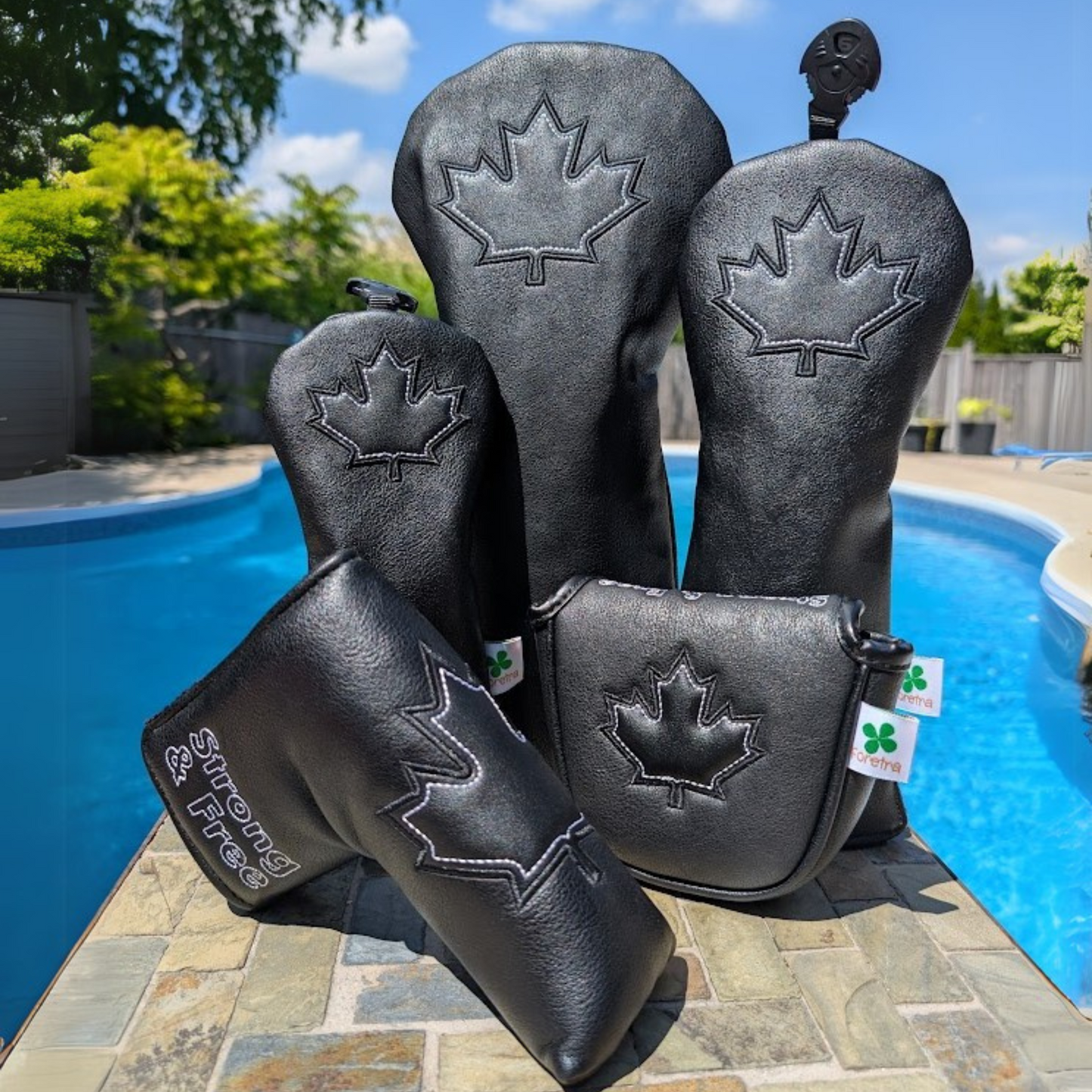 Black Canada Maple Leaf - Blade Putter Head Cover