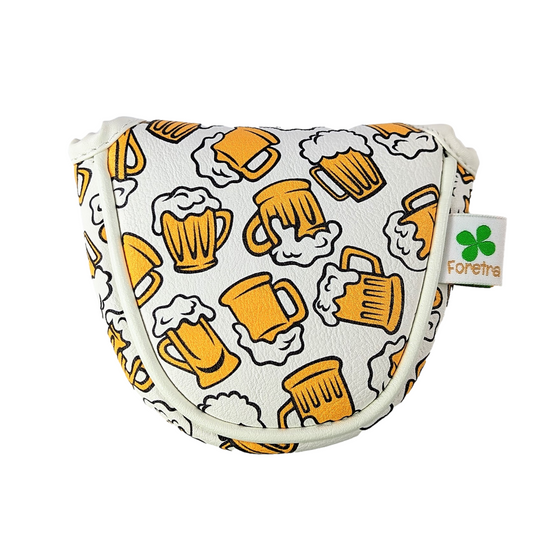 Beer Mugs Pattern - Mallet Putter Head Cover