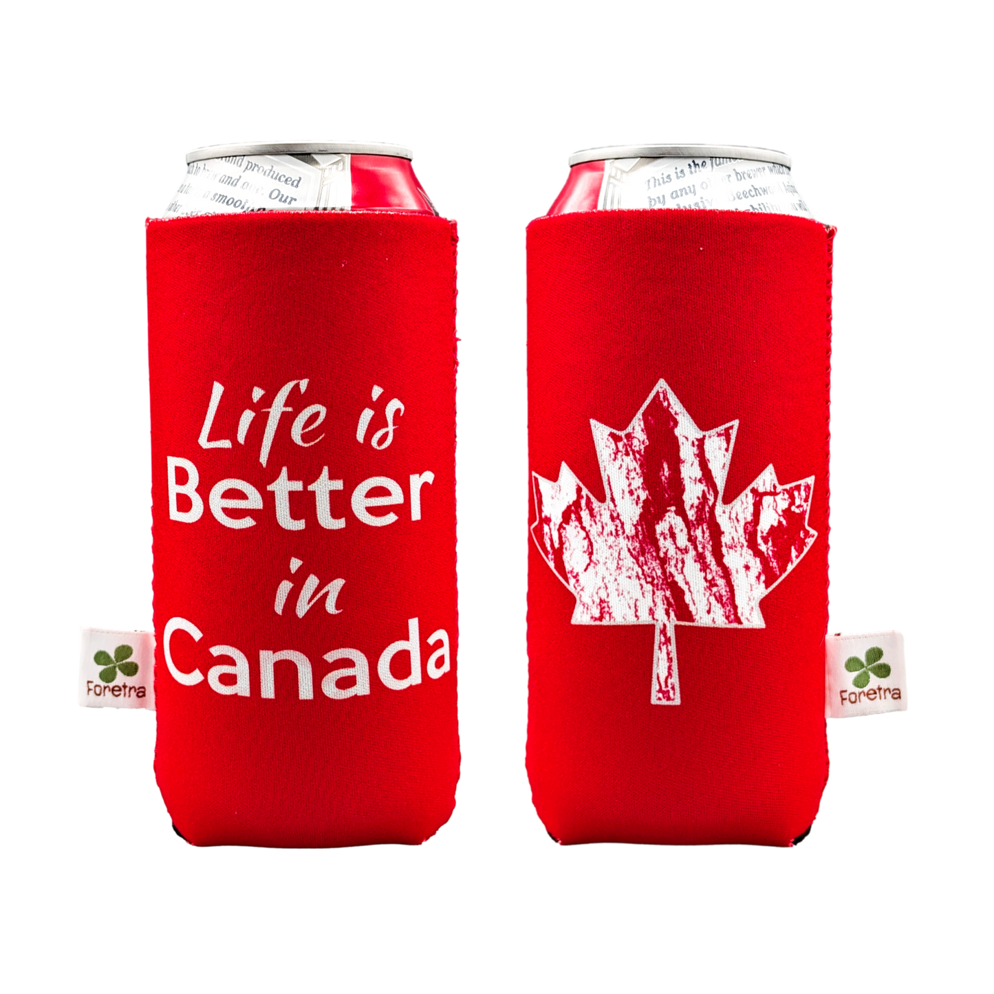 Life is Better in Canada – “Tallboy” (16 oz) Can Cooler Sleeve 4-Pack