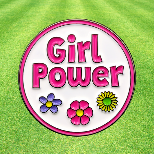 Girl Power Golf Ball Marker + Magnetic Hat Clip | Women Golf Gift