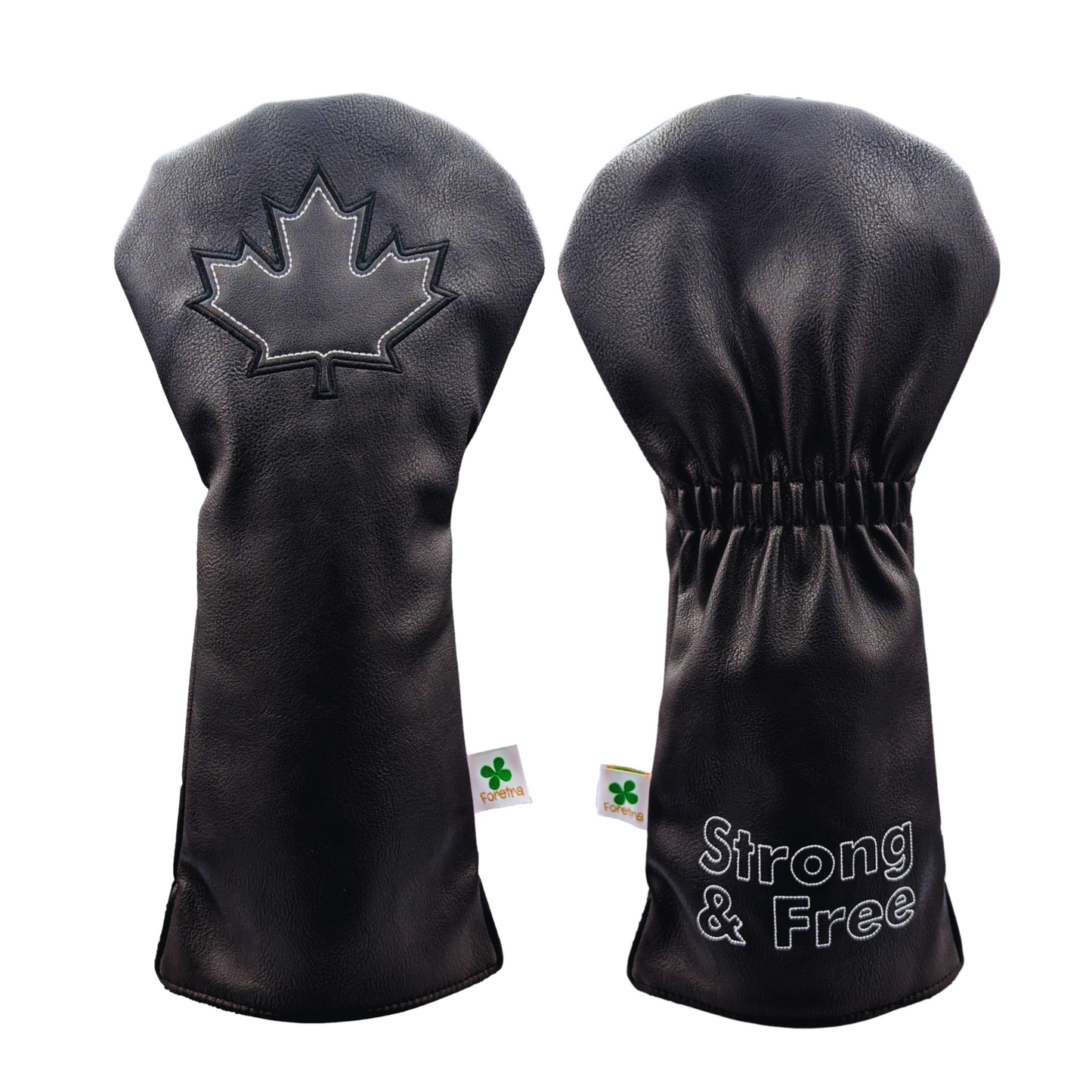 Black Canada Maple Leaf - Driver Head Cover - Strong & Free