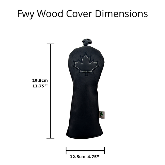 Canada Black Maple Leaf - Fairway Wood Headcover - Strong & Free