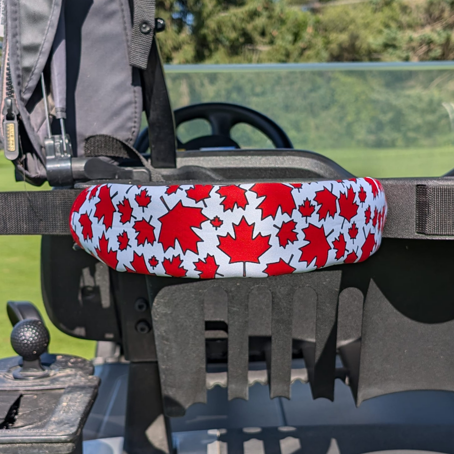 Canada Maple Leaves Pattern - Golf Cart Strap Sleeve