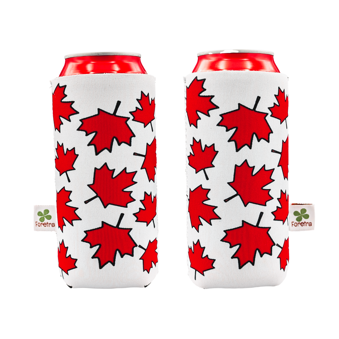 Canada Maple Leaves – “Tallboy” (16 oz) Can Cooler Sleeve 4-Pack