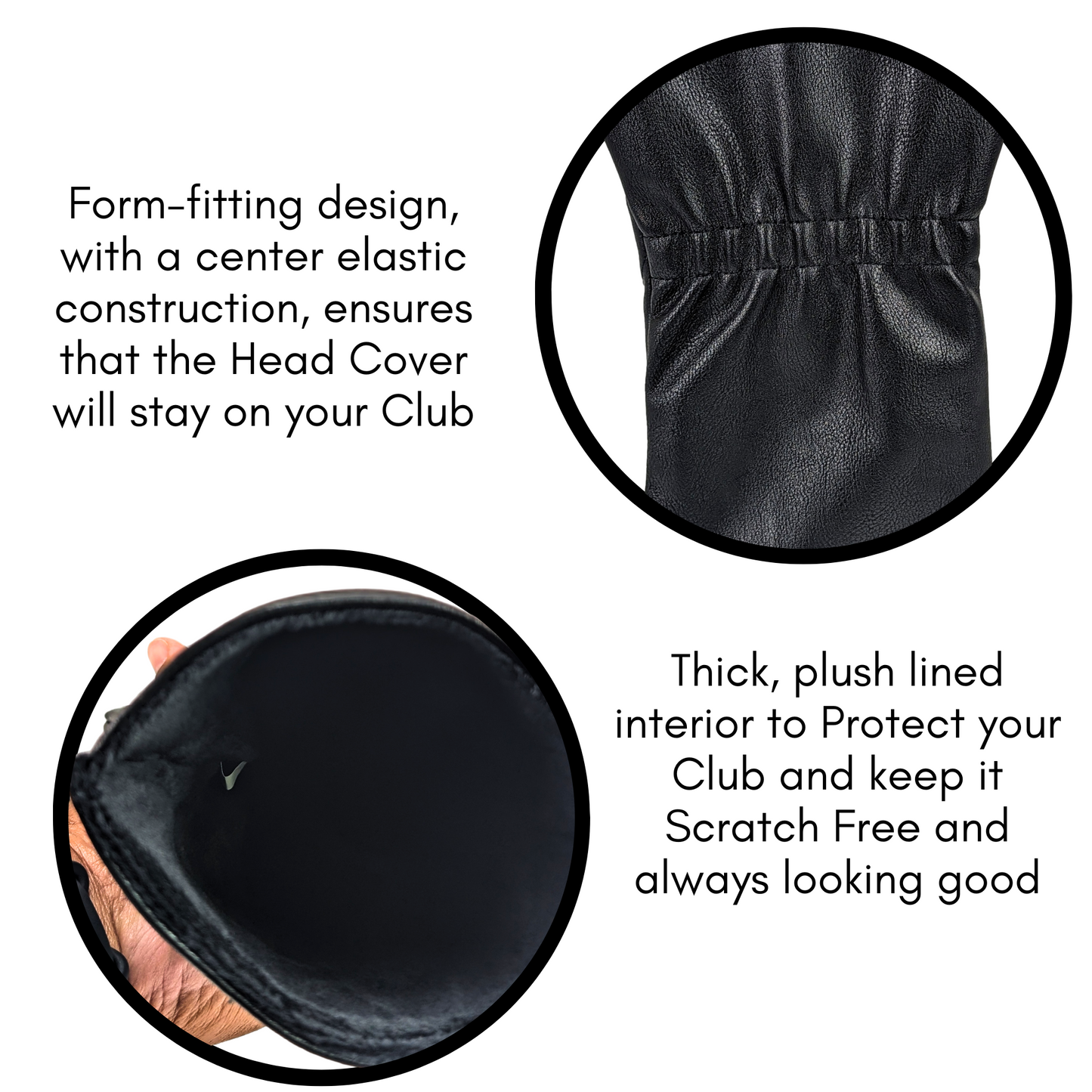 Quilted Black (Minimalist) - Driver Head Cover