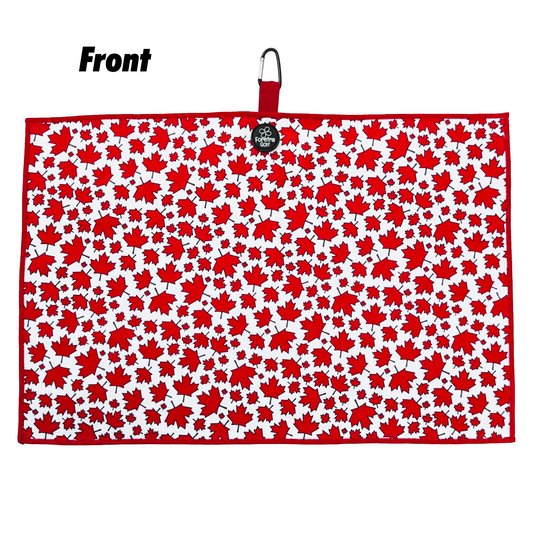 Canada Maple Leaves - Magnetic Golf Waffle Towel