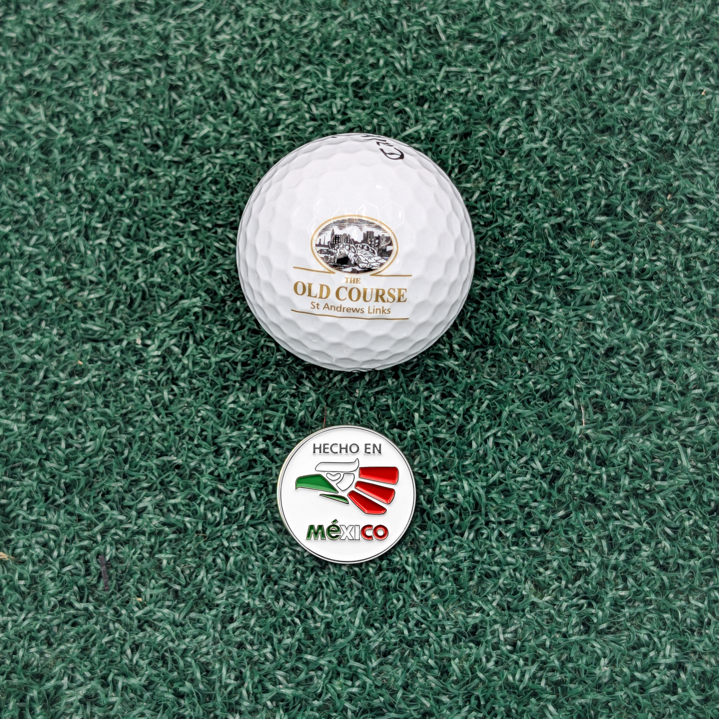 Mexico - Golf Ball Marker with Magnetic Golf Hat Clip