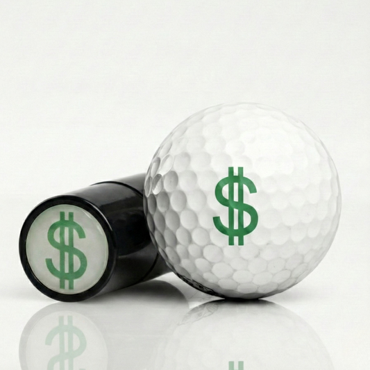 Dollar Sign Golf Ball Stamper | Money Mark Ball Identifier for Golfers