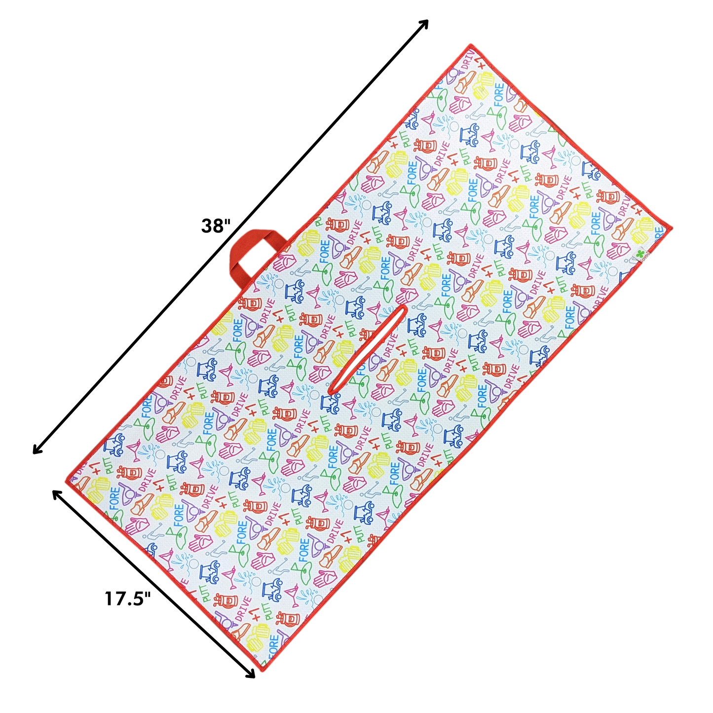 Golf Icons Pattern - Golf Waffle Towel