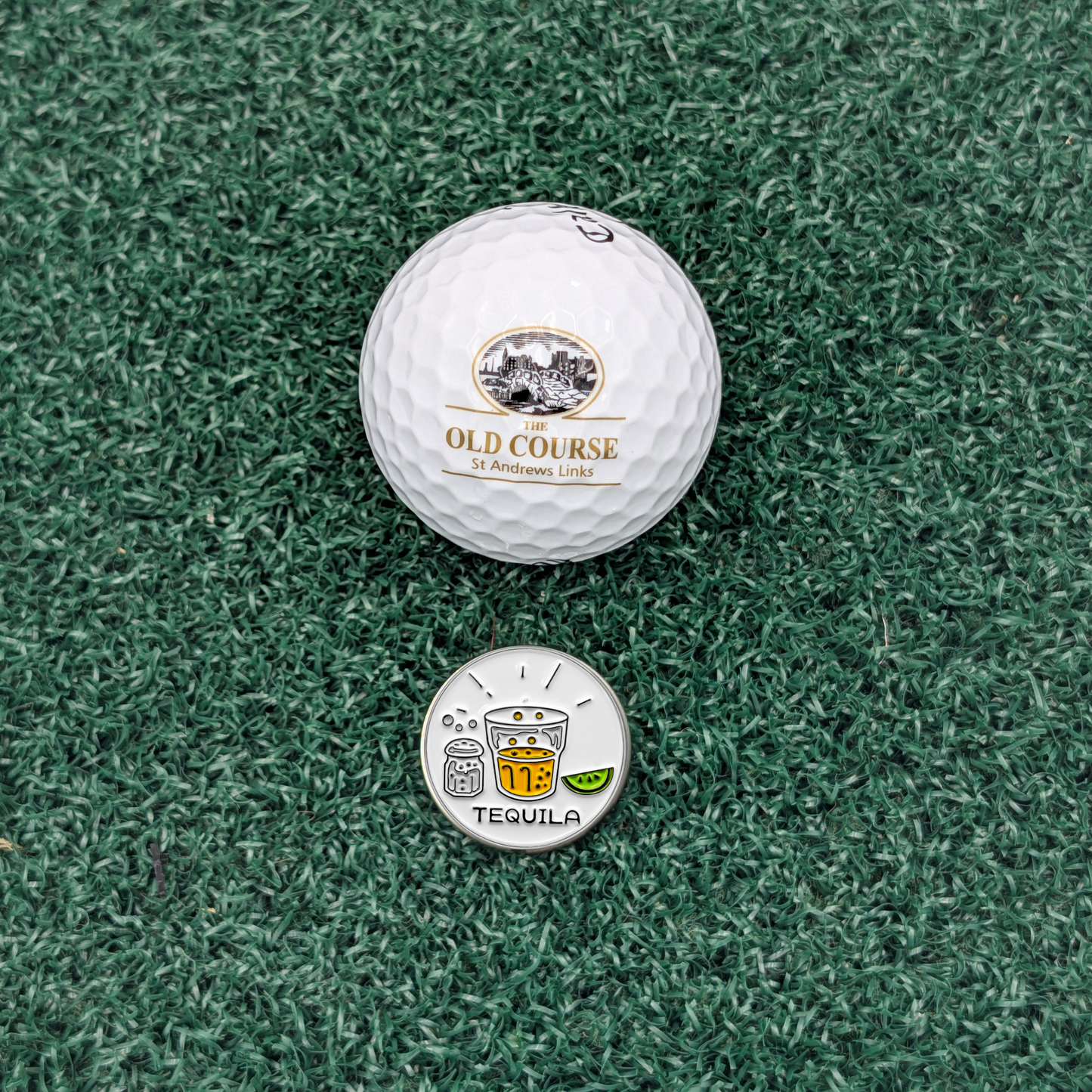 Tequila Golf Ball Marker | Funny Golf Gift for Tequila Lovers