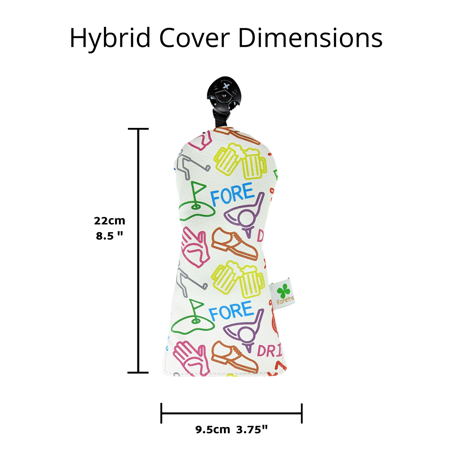 Golf Icons pattern - Utility / Hybrid Head Cover