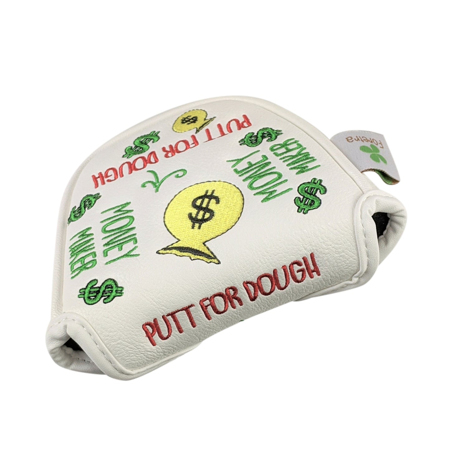 Putt for Dough - Money Maker - Mallet Putter Head Cover (White)