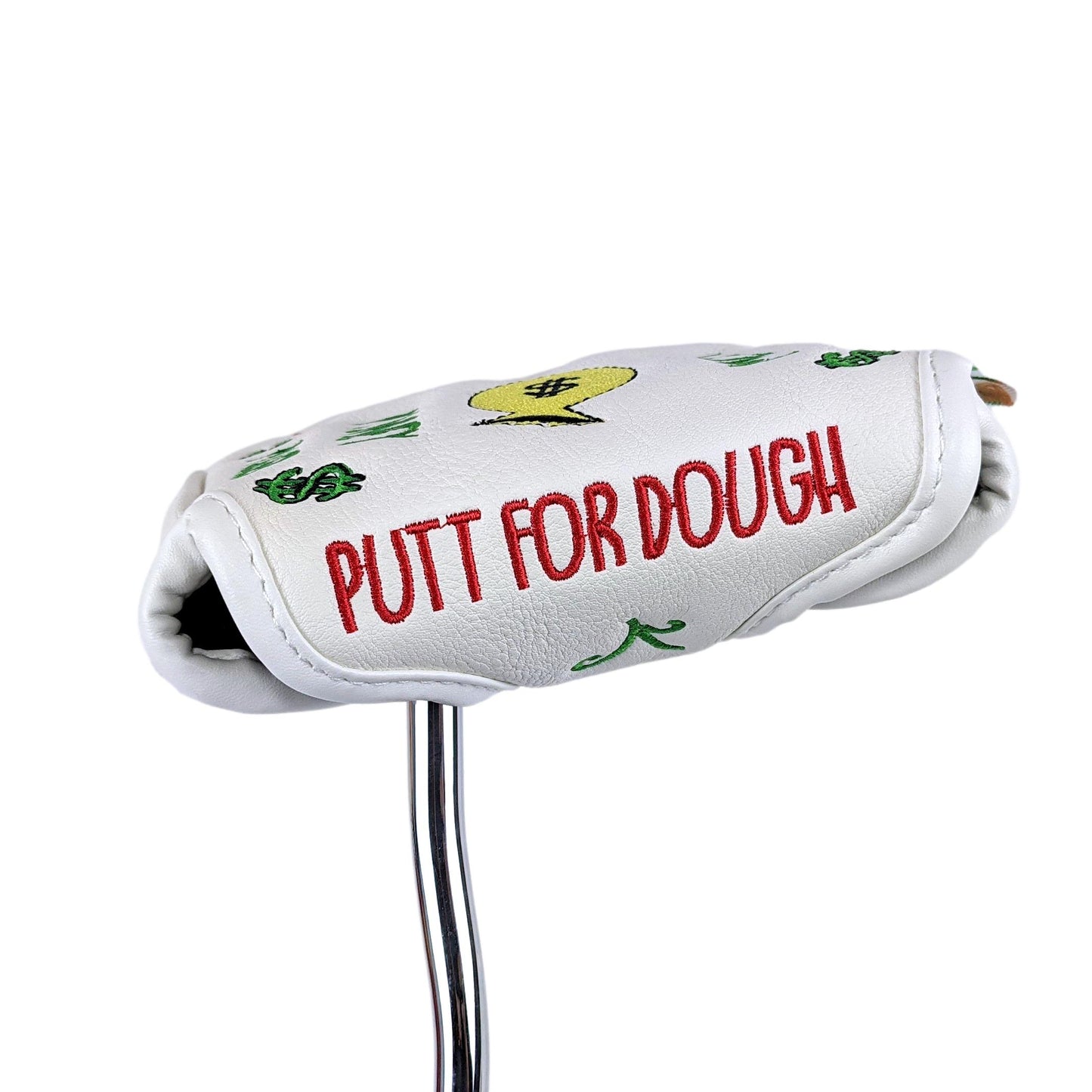 Putt for Dough - Money Maker - Square Mallet Putter Head Cover (White)