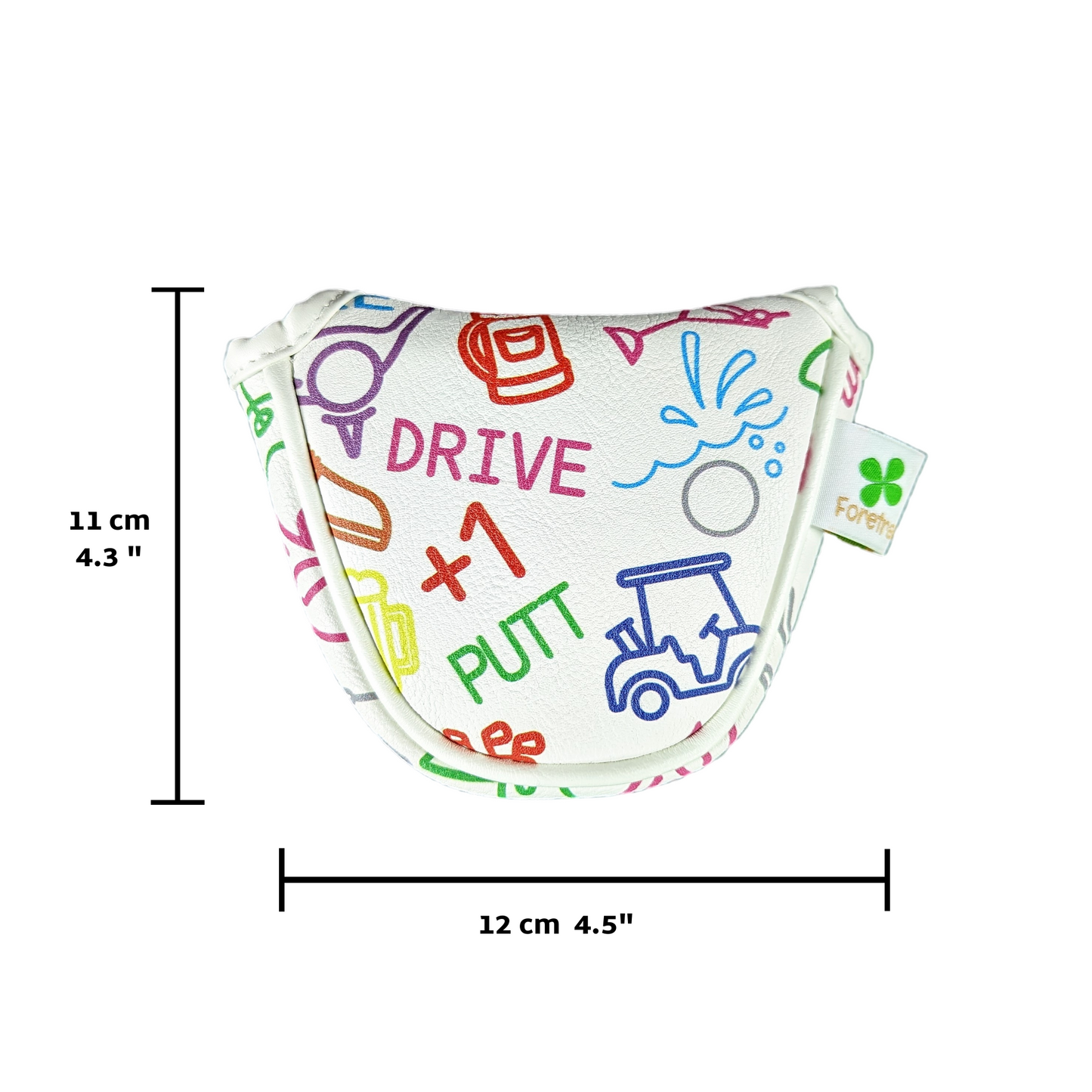 Golf Icons Pattern - Mallet Putter Head Cover