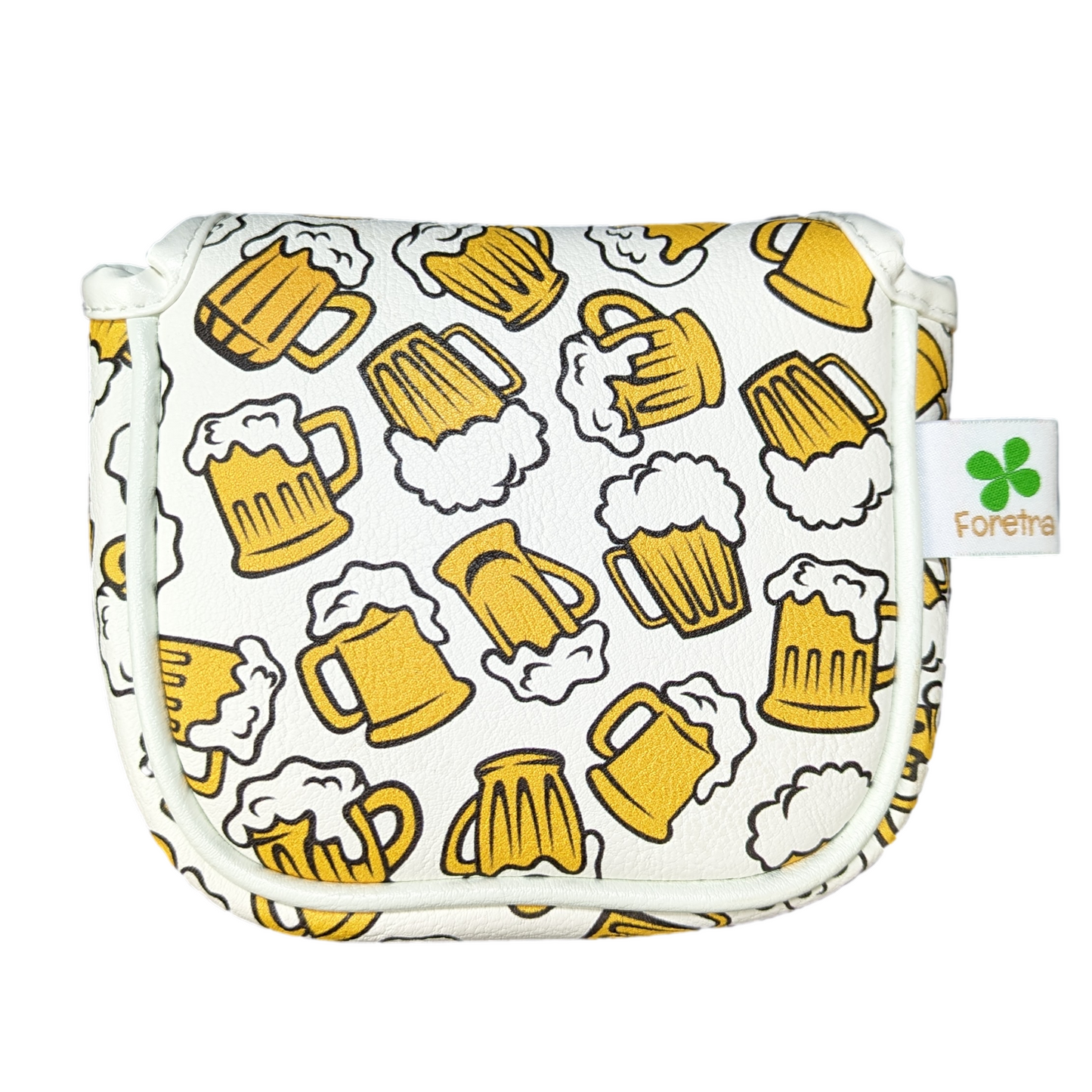 Beer Mugs Pattern - Square Mallet Putter Head Cover