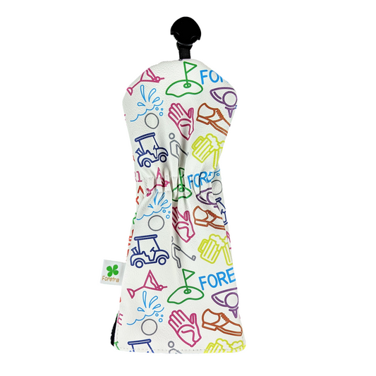 GOLF ICONS pattern - Fairway Wood Head Cover