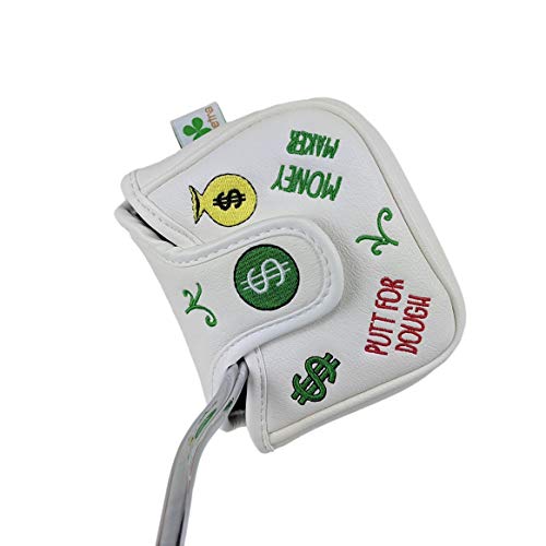 Putt for Dough - Money Maker - SQUARE MALLET Putter Headcover (White)