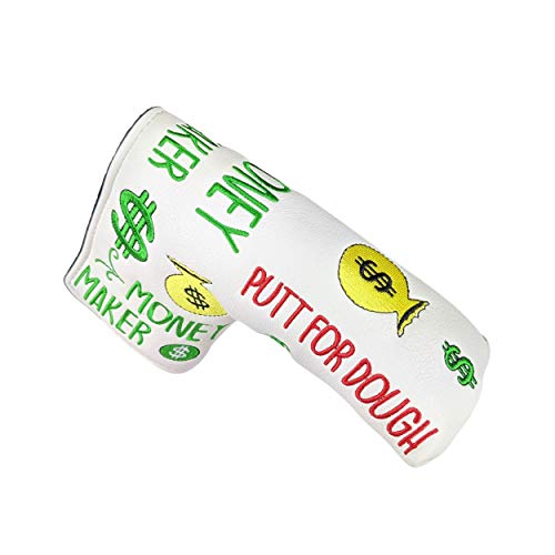 Putt for Dough - Money Maker BLADE Putter Headcover (White)