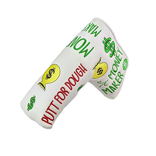 Putt for Dough - Money Maker BLADE Putter Headcover (White)