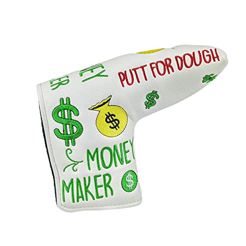Putt for Dough - Money Maker BLADE Putter Headcover (White)