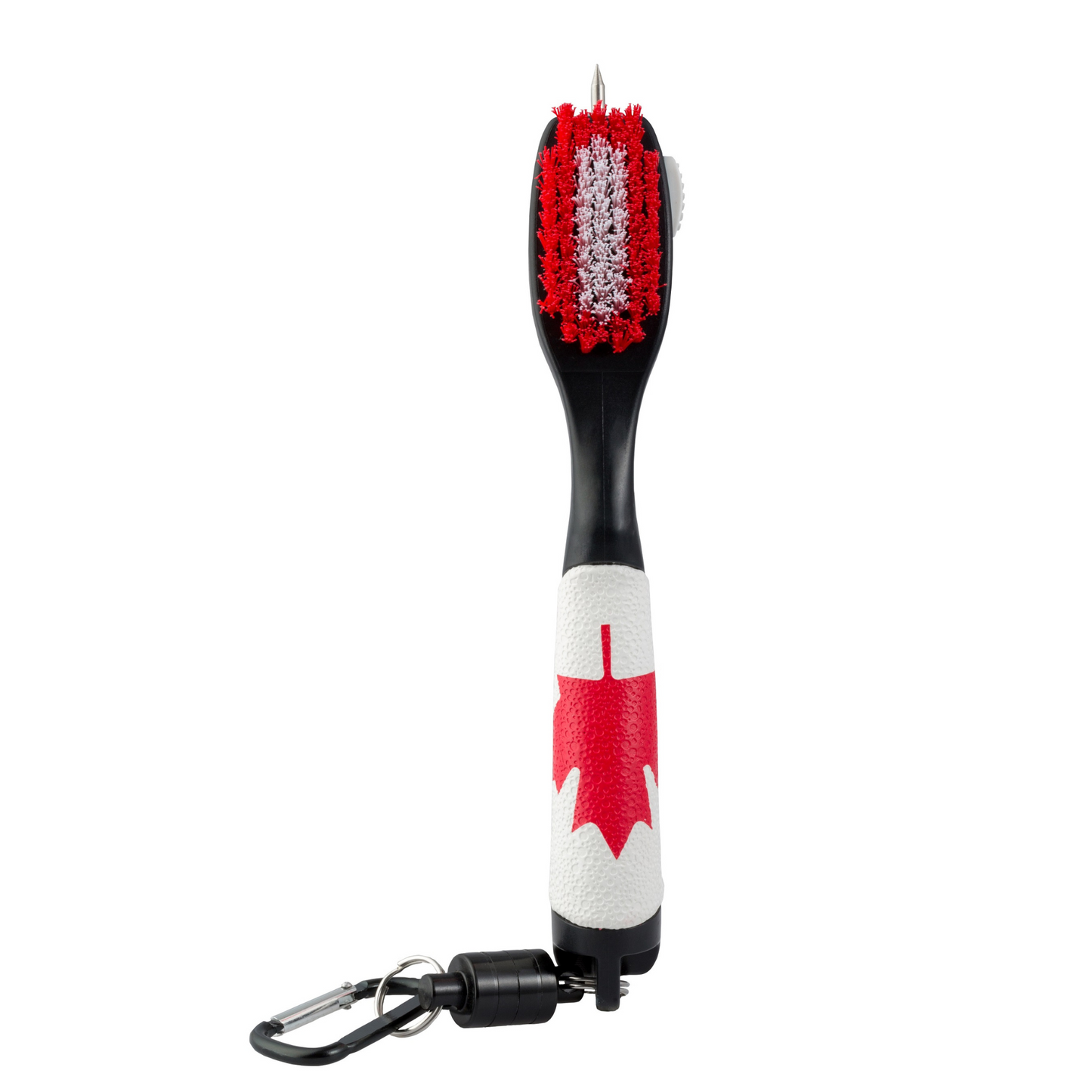Magnetic Clip Golf Brush - Canada Flag Design - Easy Access