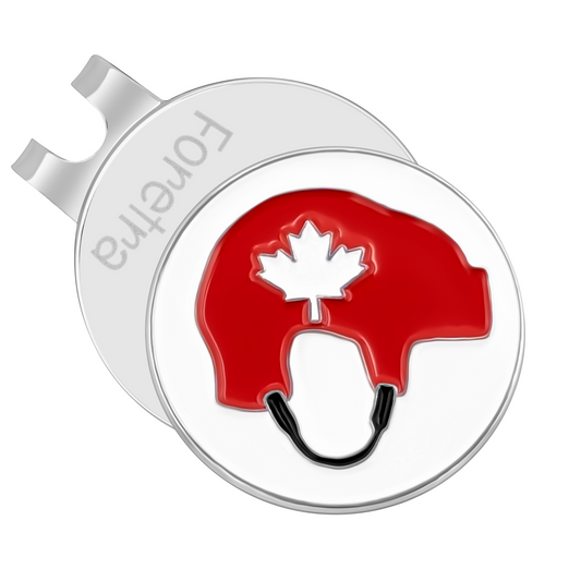 Canada Hockey Helmet - Golf Ball Marker with Magnetic Golf Hat Clip