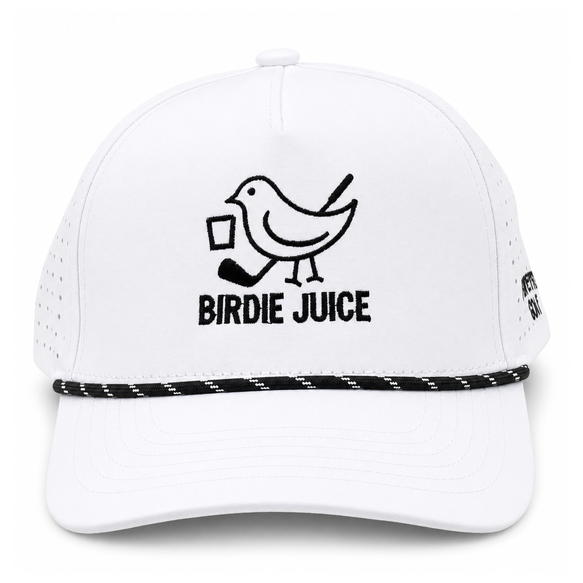 Birdie Juice Golf Hat | White Performance Rope Cap