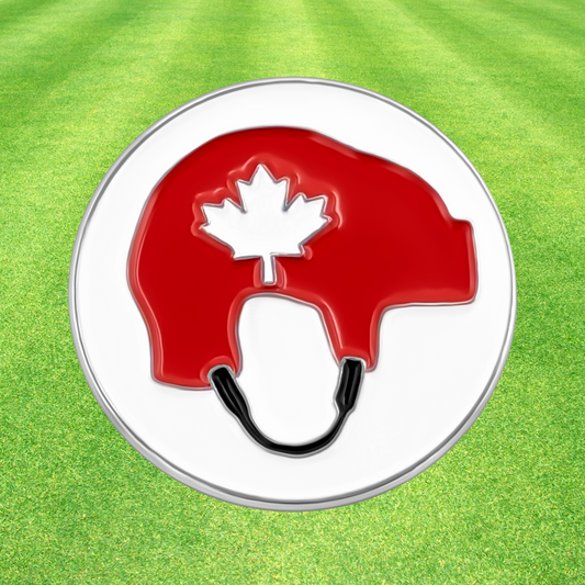 Canada Hockey Helmet - Golf Ball Marker with Magnetic Golf Hat Clip