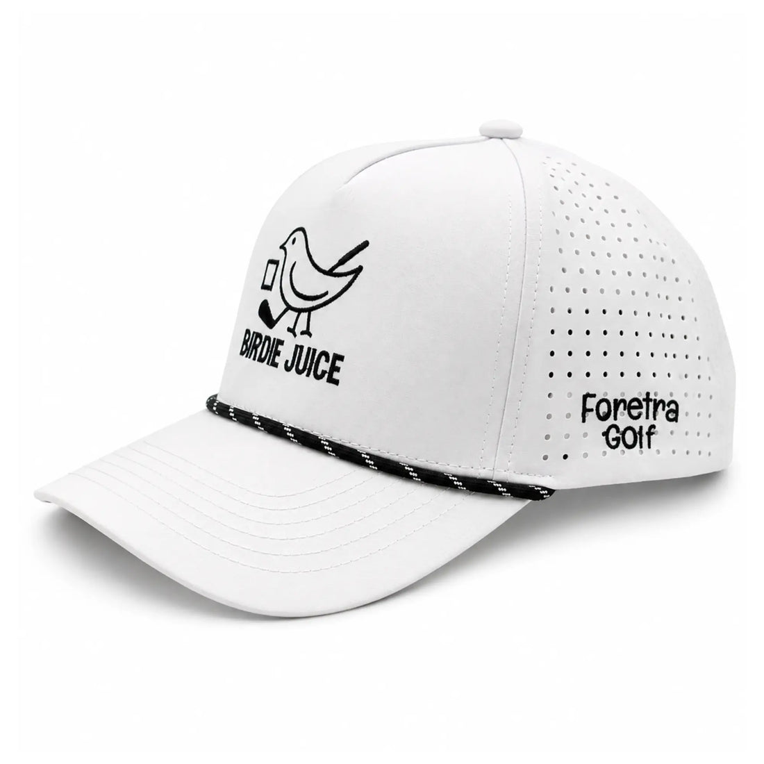 Birdie Juice Golf Hat | White Performance Rope Cap