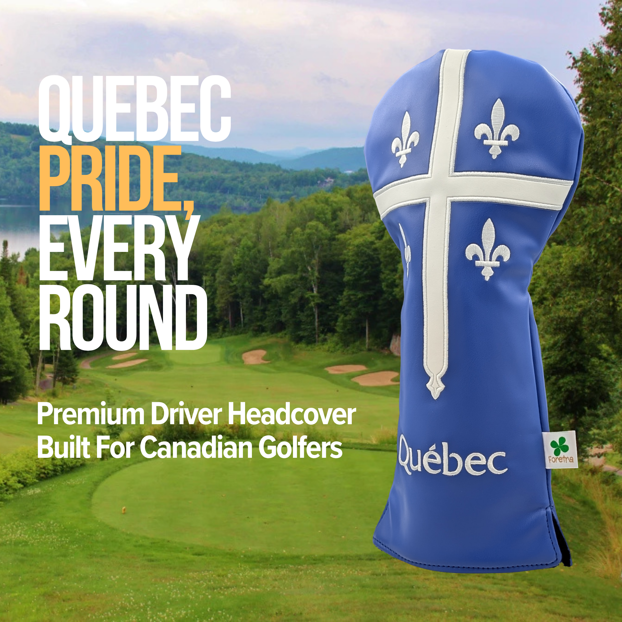 Quebec Driver Headcover – Fleur-de-Lis Design