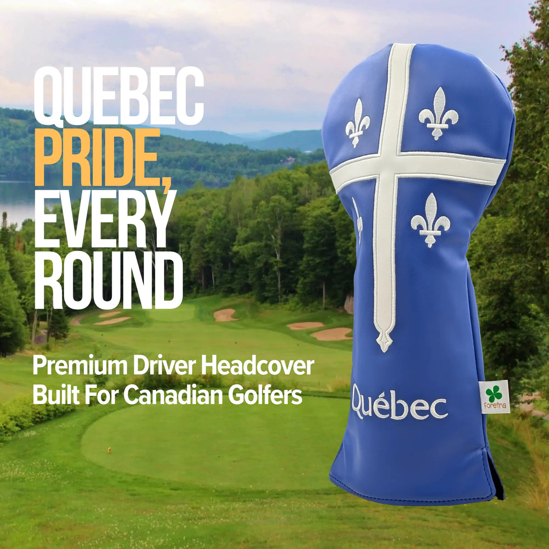 Quebec Driver Headcover – Fleur-de-Lis Design