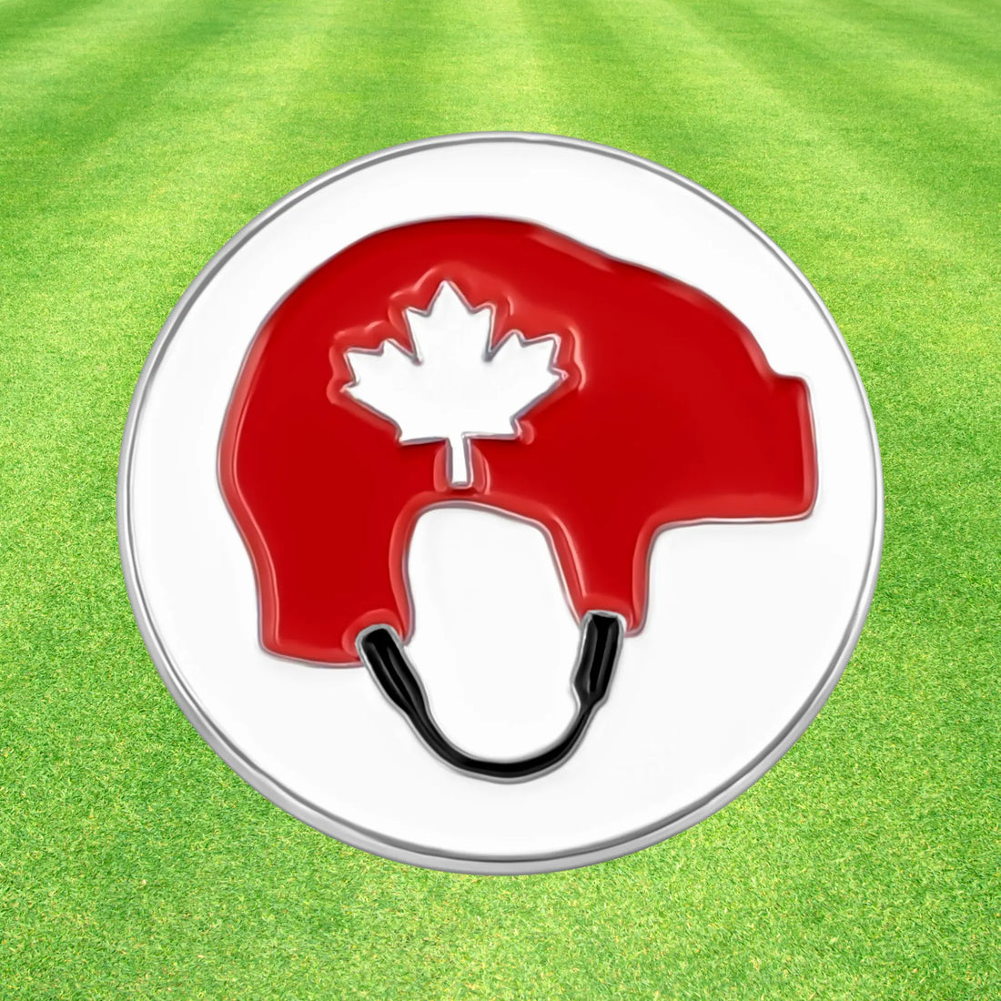 Canada Hockey Helmet - Golf Ball Marker with Magnetic Golf Hat Clip