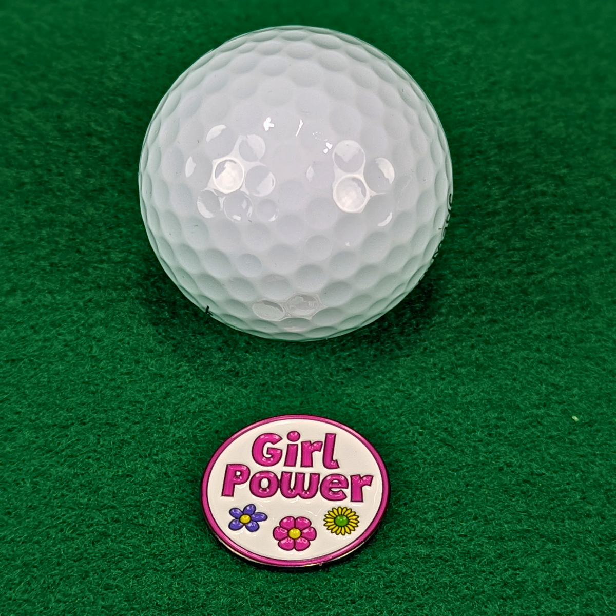 Girl Power - Golf Ball Marker with Magnetic Golf Hat Clip