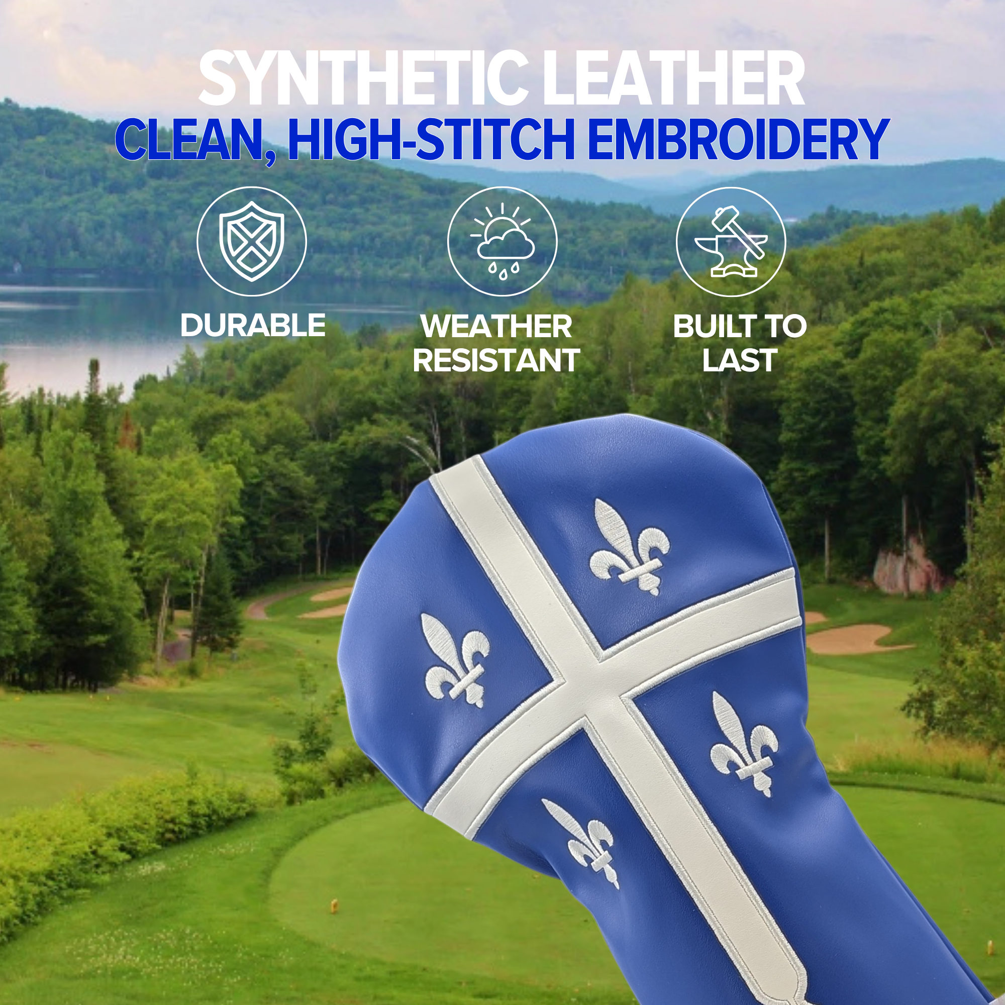 Quebec Driver Headcover – Fleur-de-Lis Design