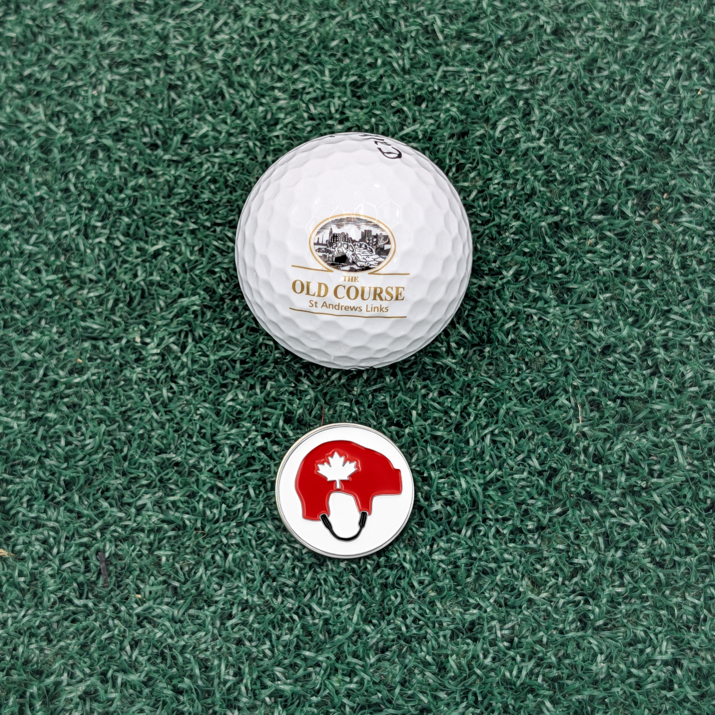 Canada Hockey Helmet - Golf Ball Marker with Magnetic Golf Hat Clip