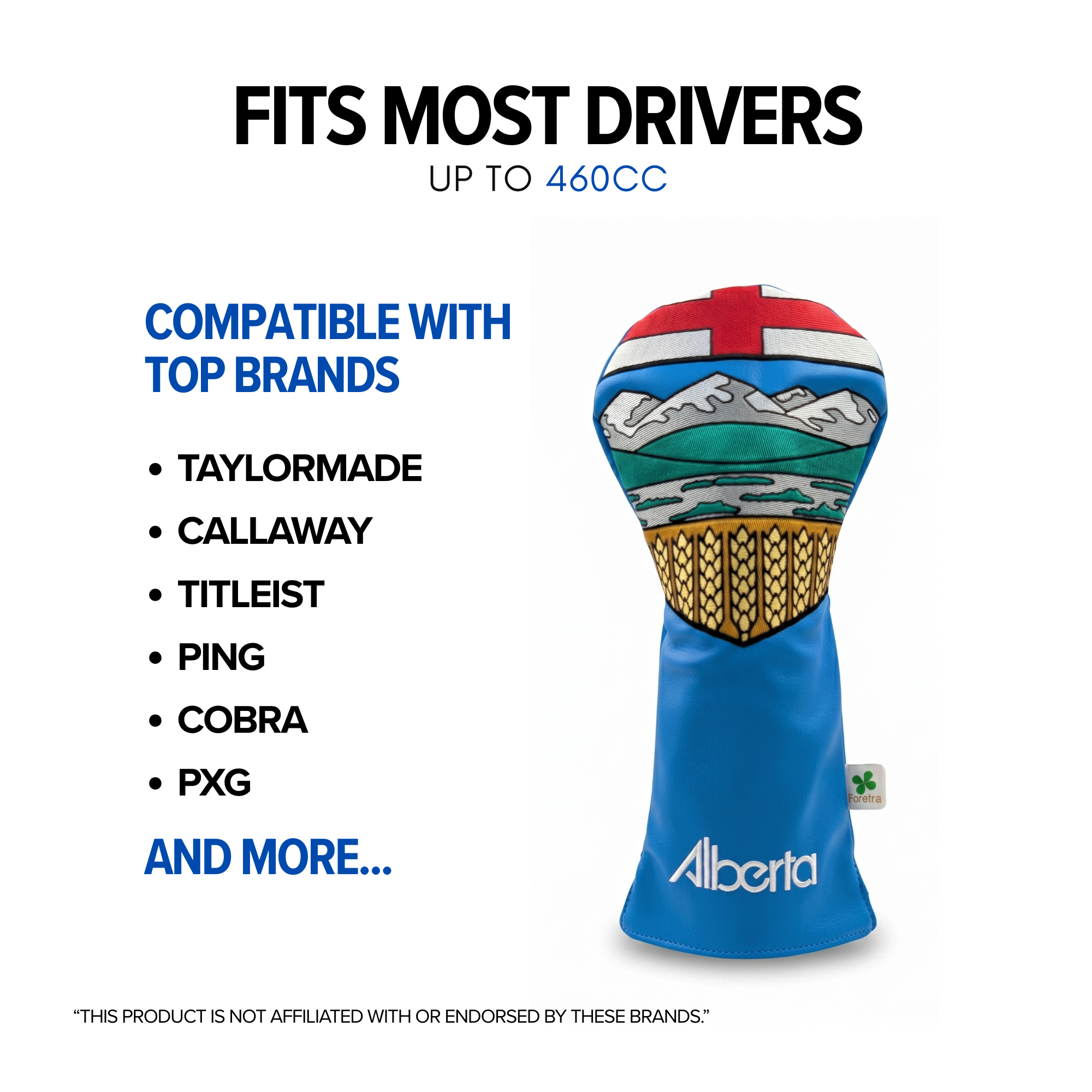 Alberta Shield -  Driver Head Cover - Bold Alberta Pride