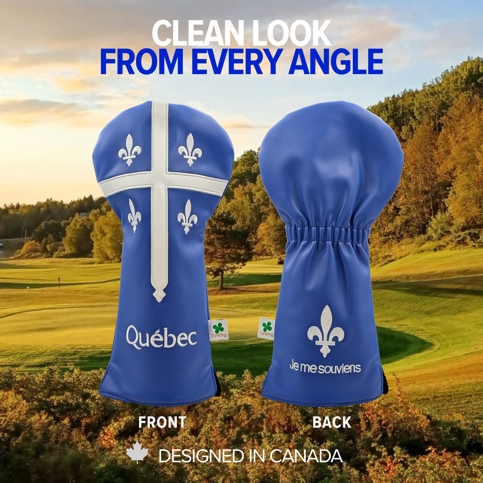 Quebec Driver Headcover – Fleur-de-Lis Design
