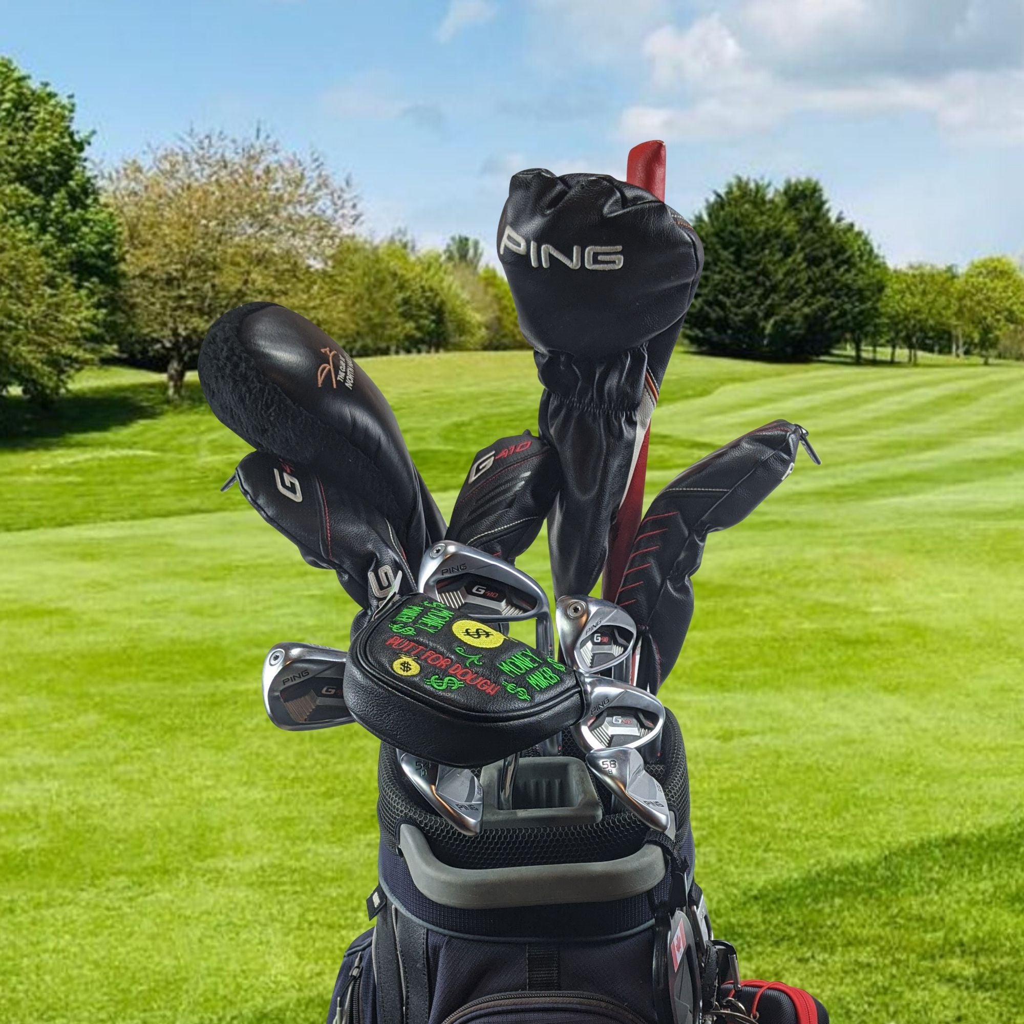 Putt for Dough - Money Maker - Mallet Putter Head Cover  (Black)