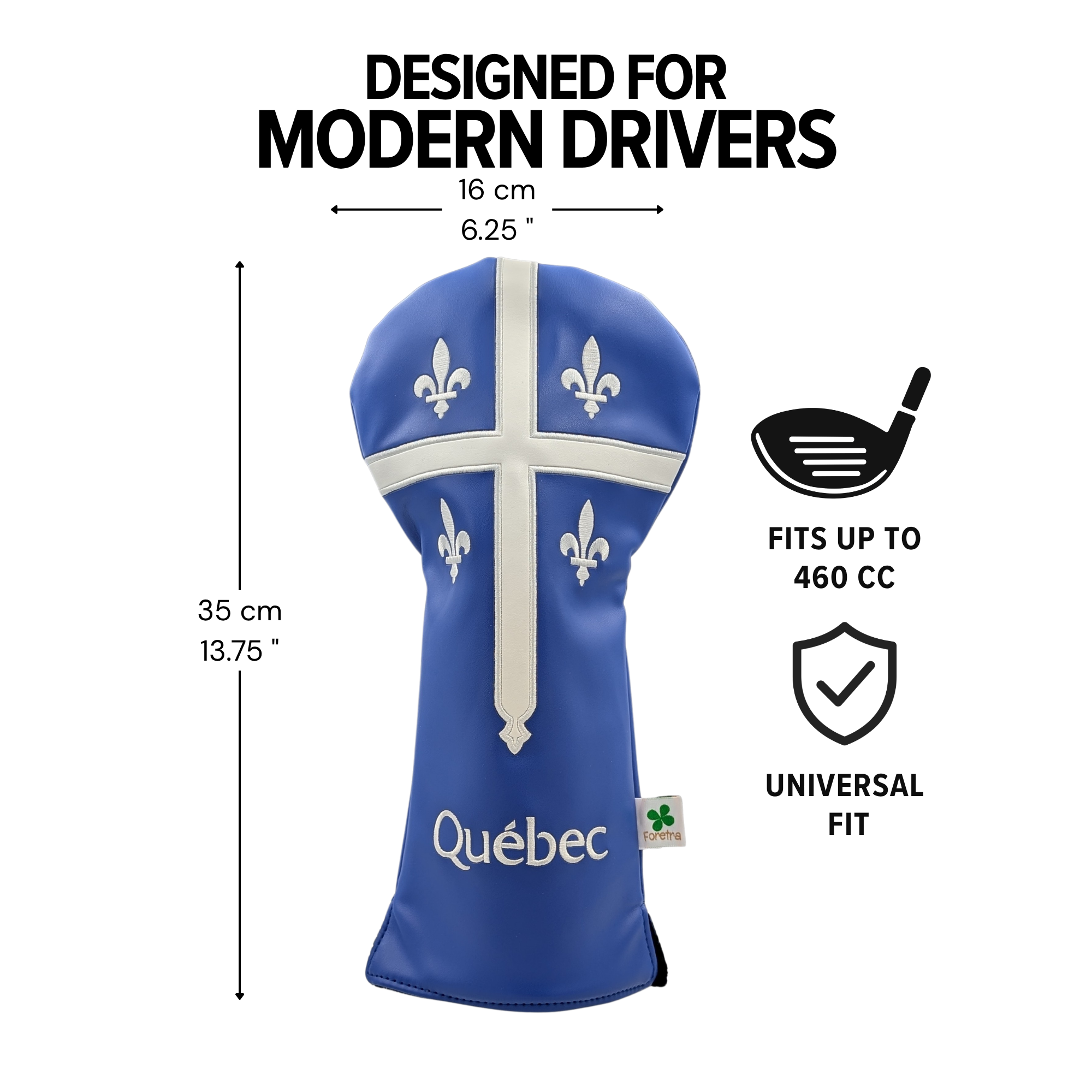 Quebec Driver Headcover – Fleur-de-Lis Design