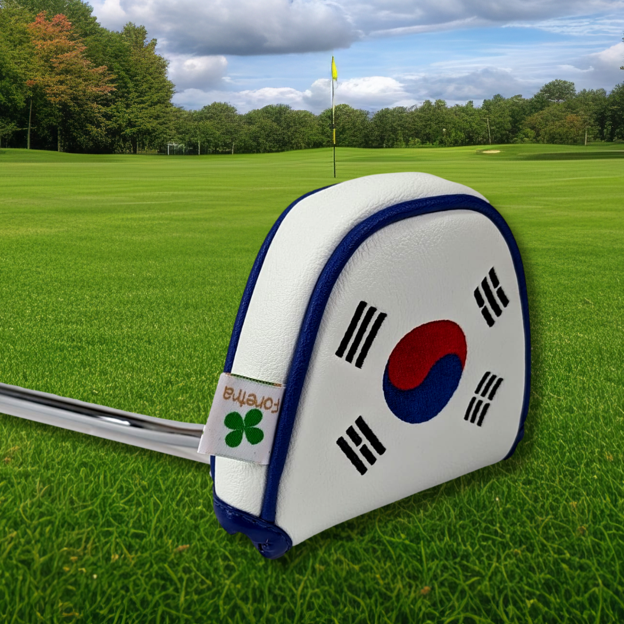 Korea Flag - Mallet Putter Head Cover