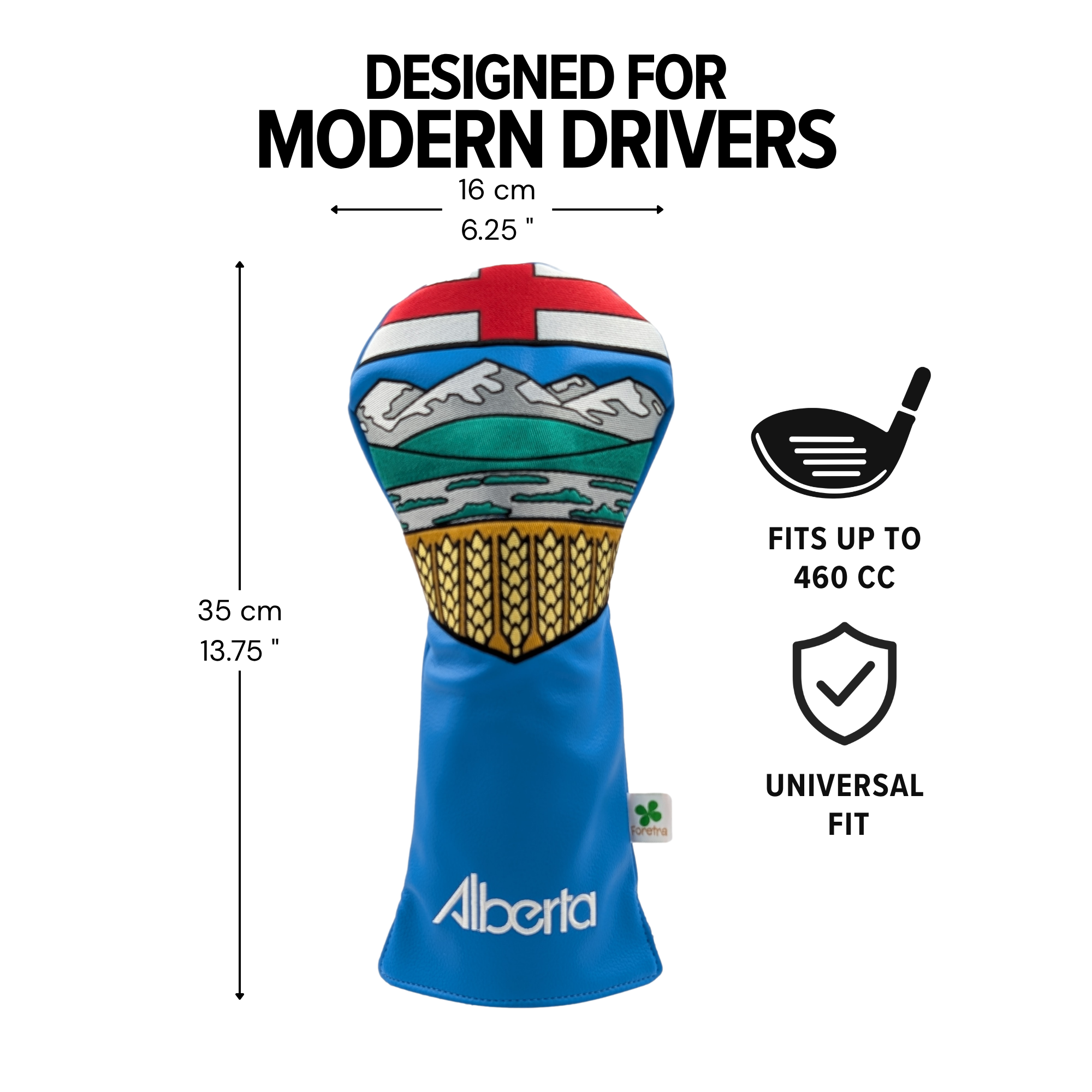 Alberta Shield -  Driver Head Cover - Bold Alberta Pride