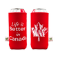 Life is Better in Canada – “Tallboy” (16 oz) Can Cooler Sleeve 4-Pack