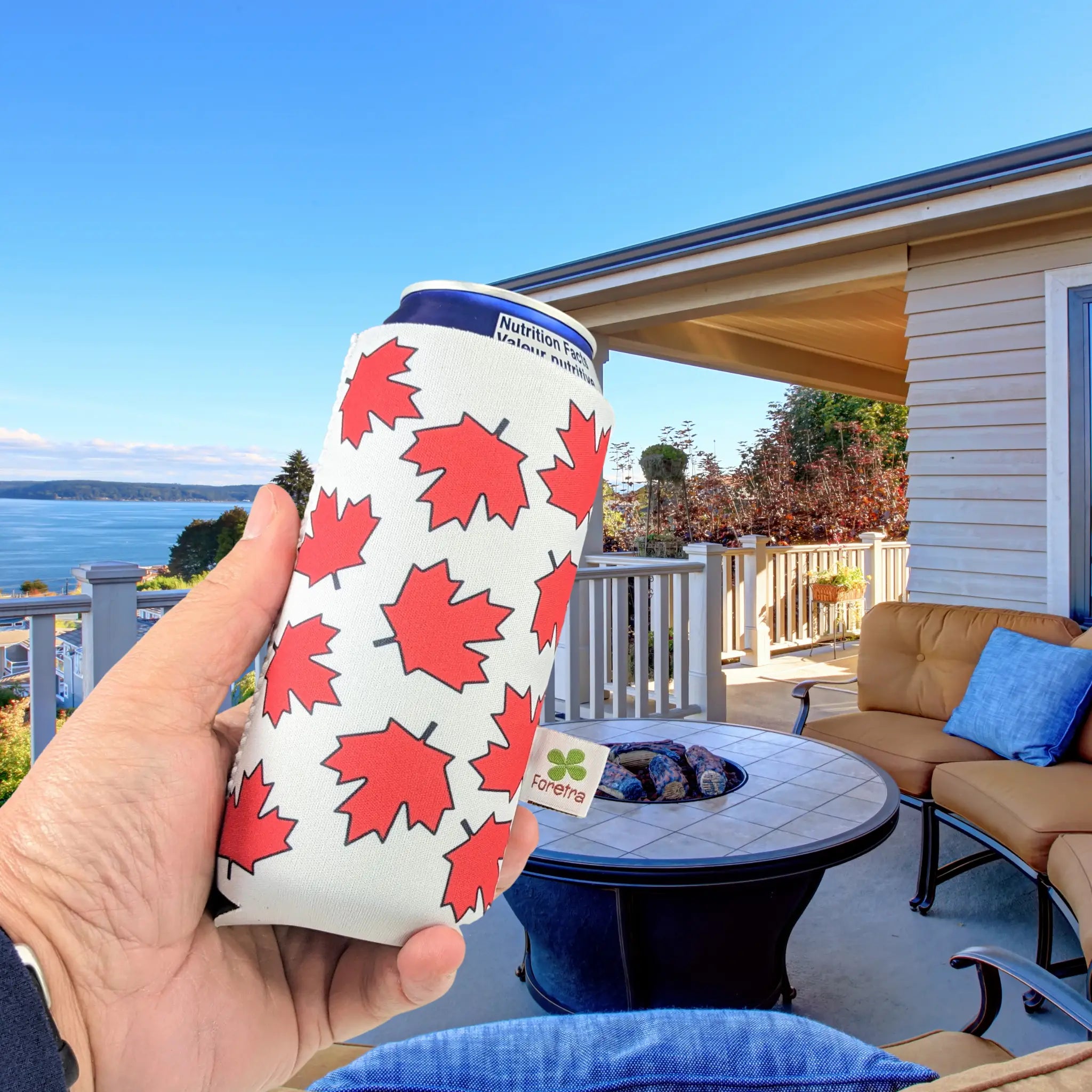 Canada Maple Leaves – “Tallboy” (16 oz) Can Cooler Sleeve 4-Pack