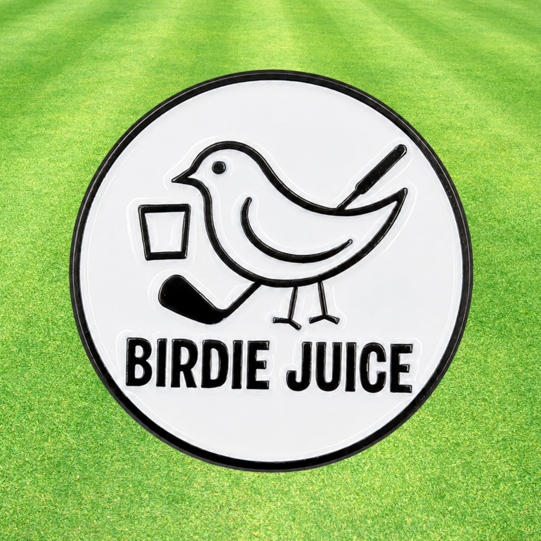 Birdie Juice Golf Ball Marker + Magnetic Hat Clip