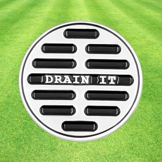 Drain it - Golf Ball Marker with Magnetic Golf Hat Clip