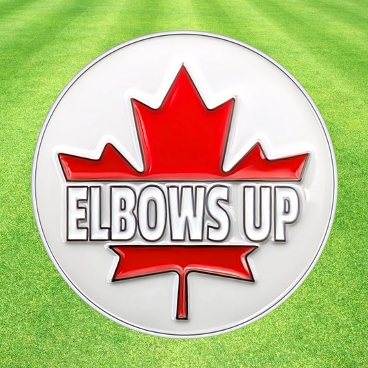 Elbows Up Golf Ball Marker | Confidence, Grit & True North Attitude